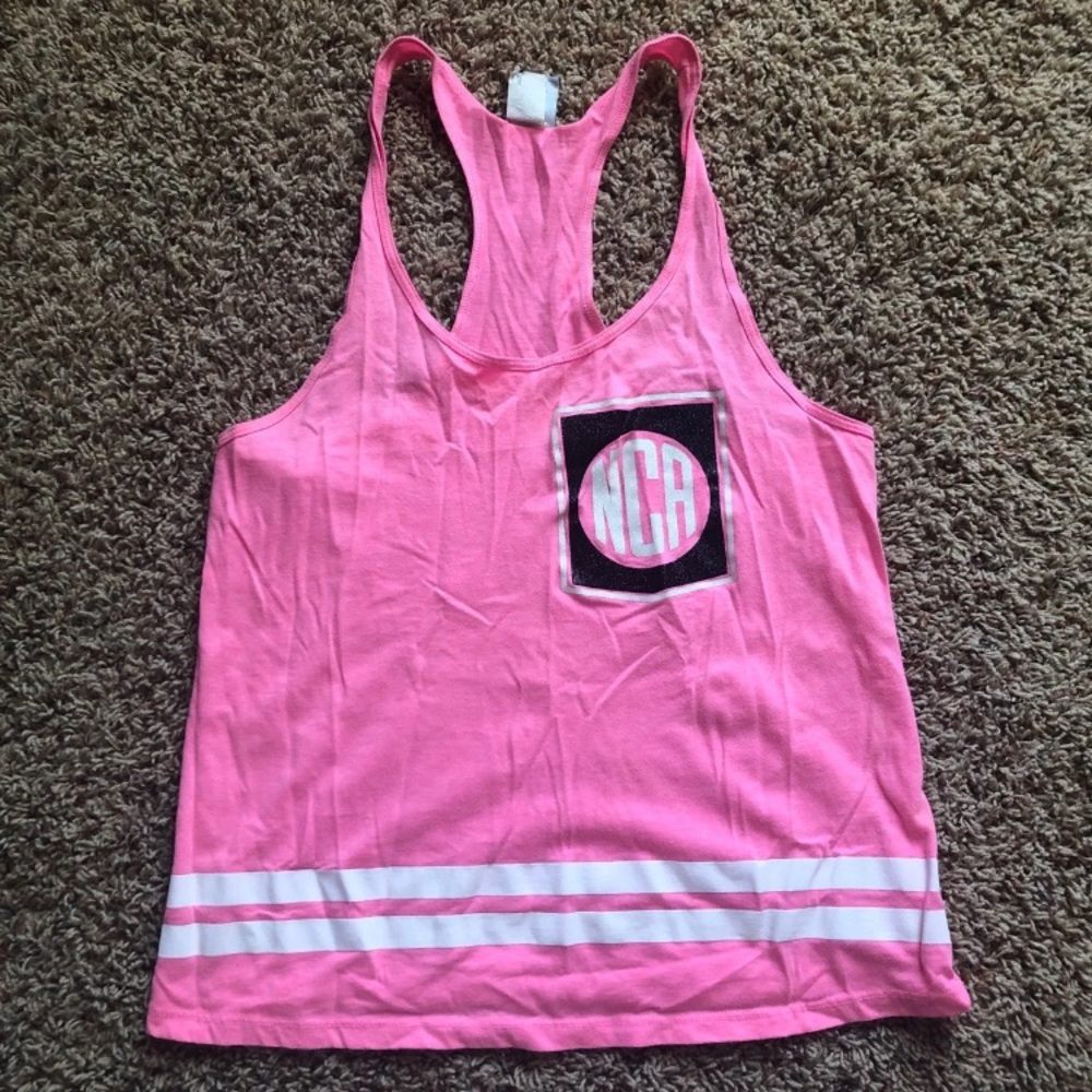 NCA tank w glitter logo